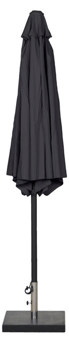 Parasol m/krank og tilt sort Ø300 x H247 cm - Sunlife